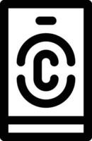 Mobile Fingerprint Vector Icon
