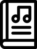 icono de vector de libro de música