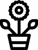 Flower Pot Vector Icon