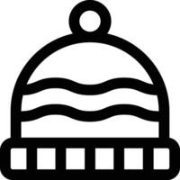 icono de vector de gorra de invierno