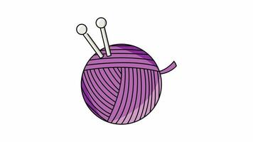 Animation that forms a ball of thread icon video