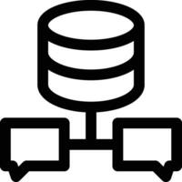 Database Chat Vector Icon