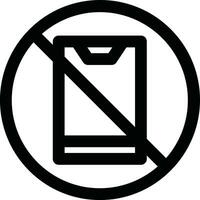 No Phone Vector Icon