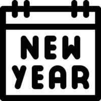 nuevo año calendario vector icono