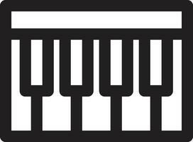 Piano keyboard Vector Icon