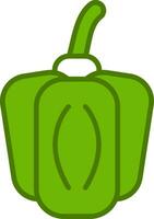 Green Pepper Vector Icon