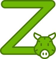 capital z vector icono