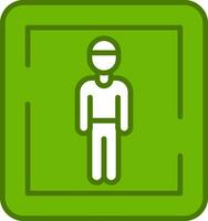 Male Toilet Sign Vector Icon