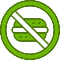 No Fast Food Vector Icon