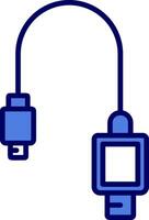 icono de vector de cable usb