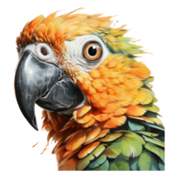 Canaries Grey looks surprised with big eyes . AI Generated png