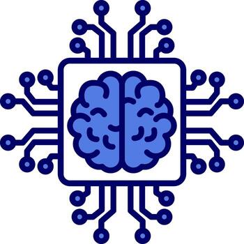 icono de vector de inteligencia artificial