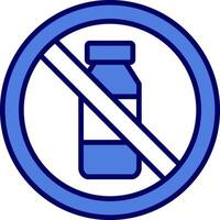 No botella vector icono