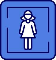 Female Toilet Sign Vector Icon