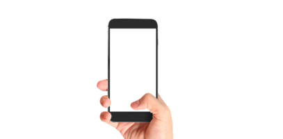 hand- Holding nieuw smartphone . smartphone PNG