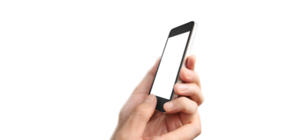 hand- Holding nieuw smartphone . smartphone PNG