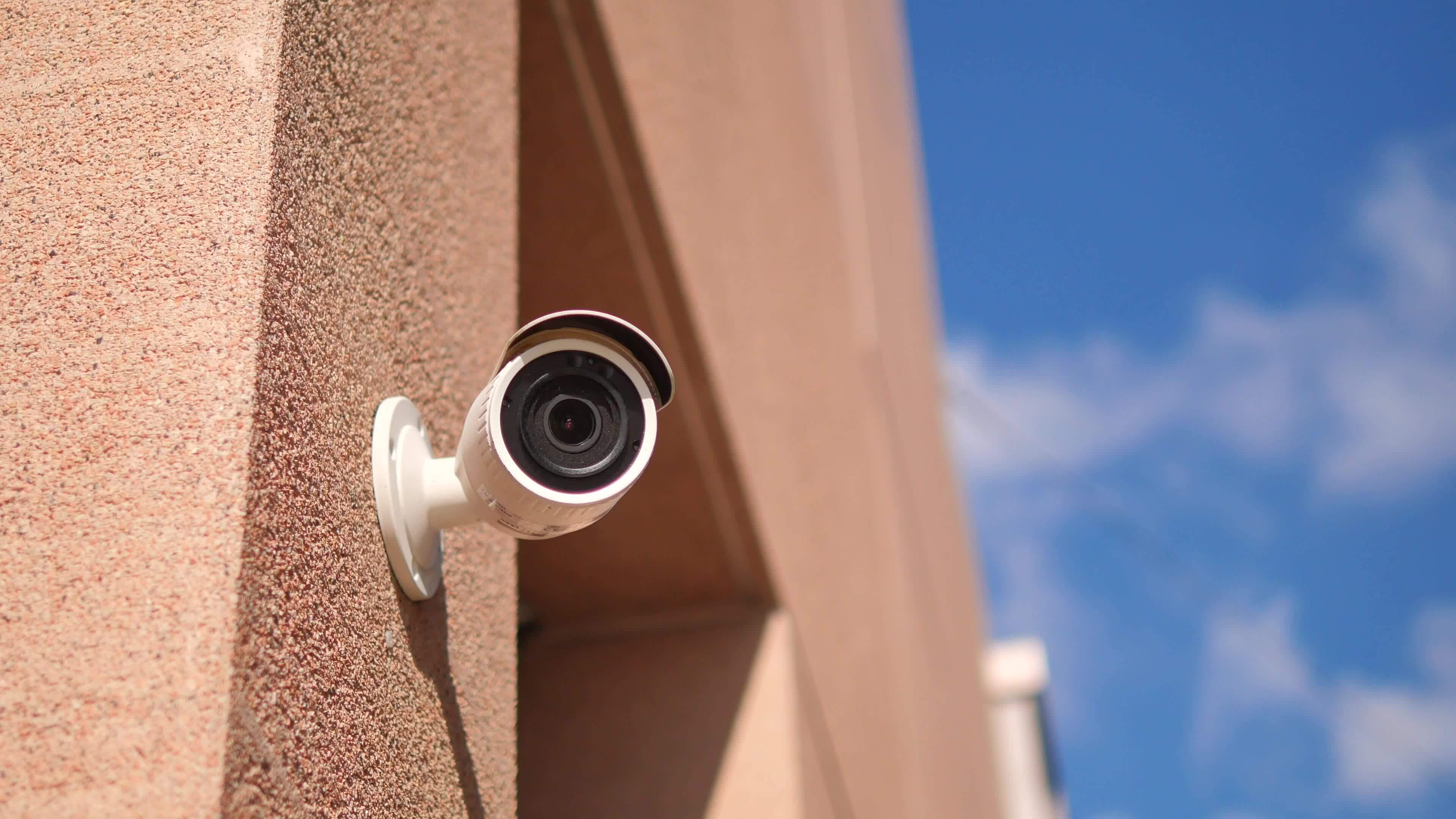 CCTV security camera operating outdoor 32535439 Stock Video at Vecteezy