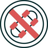 No Skateboard Vector Icon