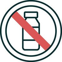 No botella vector icono