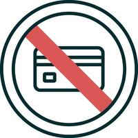 No Credit Card Vector Icon