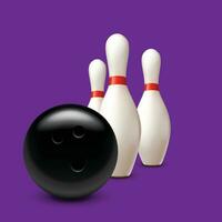 three pins and ball vector