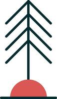 icono de vector de árbol de pino