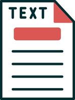 icono de vector de texto