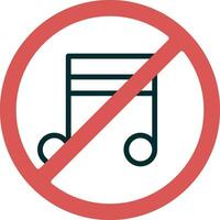 No Music Vector Icon