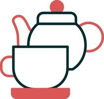 Tea Set Vector Icon