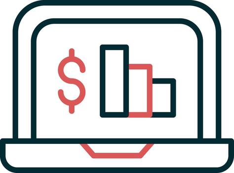 icono de vector de gráfico
