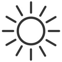 Sun silhouette. Vector flat icon
