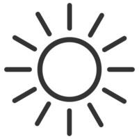 Sun silhouette. Vector flat icon