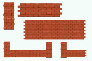 brickwall isolated set vector