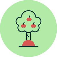 manzana árbol vector icono