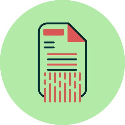 Shredding Vector Icon