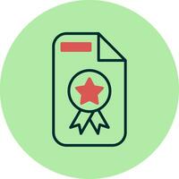 icono de vector de certificado