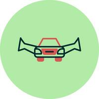 icono de vector de coche volador