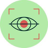 icono de vector de exploración ocular