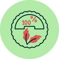 100 por ciento vector icono