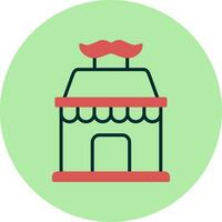 icono de vector de tienda de peluquero