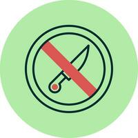 No cuchillo vector icono