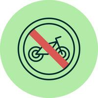 No bicicleta vector icono