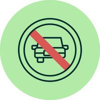 No Car Vector Icon