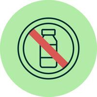 No botella vector icono