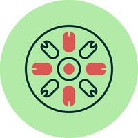 Centric Diatom Vector Icon