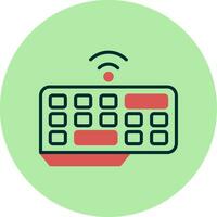 icono de vector de teclado inalámbrico