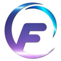 letter f logo metal style png