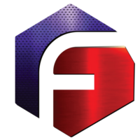 Brief f Logo rot und violett png