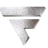 letter F metallic style png