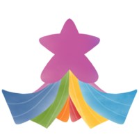 The rainbow star png